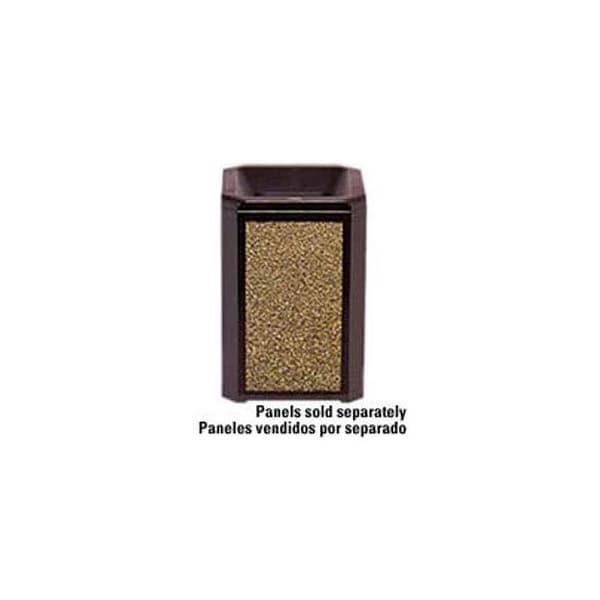 Rubbermaid Commercial Landmark Series 50 Gal. Classic Container W/ Dome Top And Ashtray - Black FG397501BLA - main